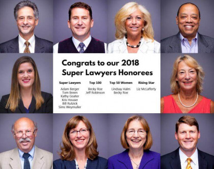 Congrats to our 2018 Super Lawyers Honorees