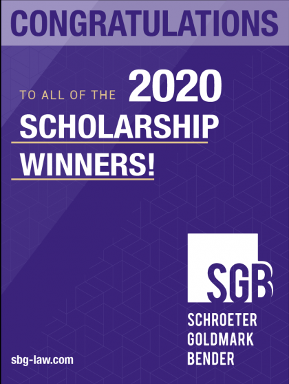 SGB congratulates the recipients of the Philip L. Burton Memorial Scholarship awarded by the Loren Miller Bar Association.