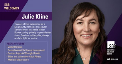 Former King County Senior Deputy Prosecutor Julie Kline Joins Schroeter Goldmark & Bender