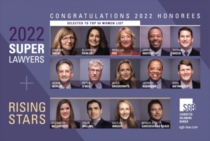 Fourteen Schroeter Goldmark & Bender Lawyers Recognized as Top-Rated Lawyers in Washington by Super Lawyers