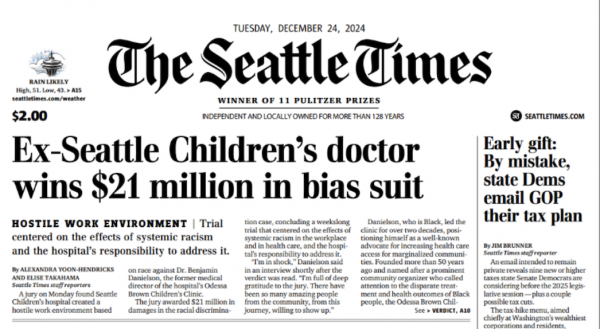 Seattle Times: Ex-Seattle Children's doctor wins $21 million in bias suit